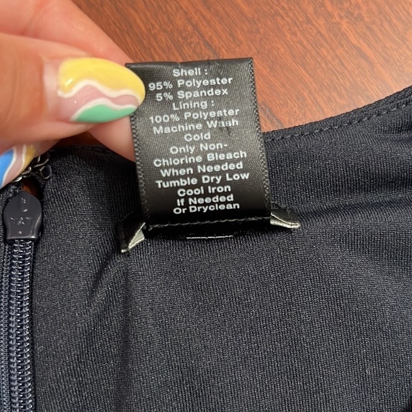 Ann Taylor Factory Sleeveless Blouse Navy XL Zip on the Back - Picture 7 of 7